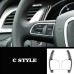 Free Shipping Carbon Style DSG Paddle Shifters Extensions Cover Trim 2pcs For AUDI