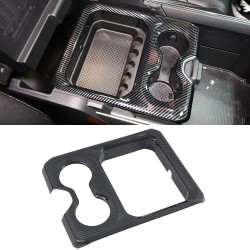 Free Shipping Carbon Style Front Water Cup Holder Cover Trim For Dodge Ram 1500 2019-2021