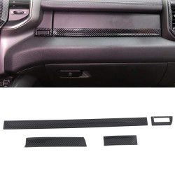 Free Shipping Carbon Style Dashboard Console Molding Cover Trim For Dodge Ram 1500 2019-2021