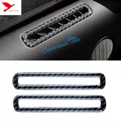 Free Shipping Carbon fiber Inner Door Upper Air Condition Vent Cover Trim 2pcs For Ford Mustang 2015 - 2019