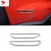 Free Shipping 2Pcs ABS Chrome Rear Bumper Warning Light Cover Trim for Ford Mustang 2015 - 2019
