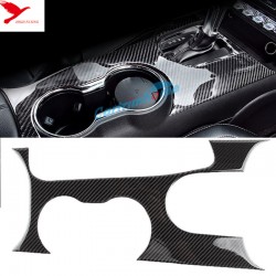 Free Shipping Carbon fiber Water cup frame panel Cover for Ford Mustang 2015-2019
