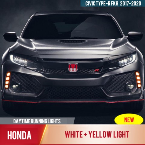 Free Shipping Fog Light Daytime Running Light DRL LED Day Light 2Pcs For Honda CIVIC TYPE-R FK8 2017-2020