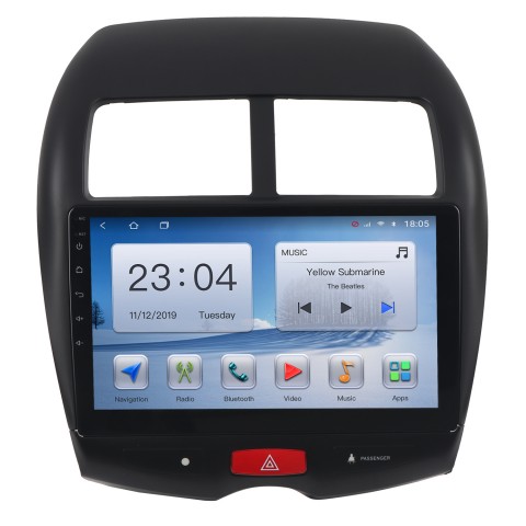 Free Shipping 9" Android 10 T10 4+64G / 6+128G Car Multimedia Stereo Radio Audio GPS Navigation Sat Nav Head Unit for Mitsubishi ASX 2010-2017