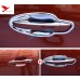 Chrome ABS Side Door Handle Bowl Cover Trim 8pcs For Peugeot 3008 Access / Active / Allure / GT 2016-2019