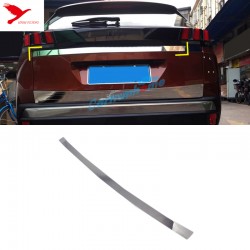 Free Shipping Rear Door Trunk Lid Decoration Trim Cover 1pcs For Peugeot 3008 Access / Active / Allure / GT 2016 2017 2018
