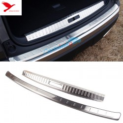 Outer + Inner Rear Sill Bumper Cover Plate 2pcs For Peugeot 3008 Access / Active / Allure / GT 2016 2017 2018