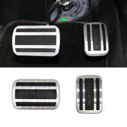 Free Shipping AT Fuel Gas Brake Footrest Pedal Cover 2pcs For Peugeot 3008 Access / Active / Allure / GT 2016-2019