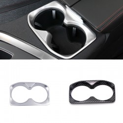 Inner Water Cup Holder Decoration Cover Trim 1pcs For Peugeot 3008 Access / Active / Allure / GT 2016-2019