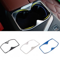 Steel Water Cup Holder Decoration Cover Trim 1pcs For Peugeot 3008 Access / Active / Allure / GT 2016-2019