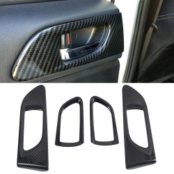 Free Shipping ABS Carbon Style Side Door Handles Bowl Cup Cover Trim 4pcs For Subaru WRX STi 2015-2021