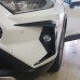 Free Shipping 2pcs ABS Front Fog Light Frame Cover Trim For Toyota RAV4 2019 2020 2021