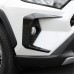 Free Shipping 2pcs ABS Front Fog Light Frame Cover Trim For Toyota RAV4 2019 2020 2021