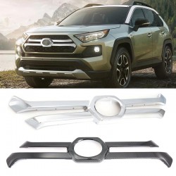ABS Front Grill Grille Decorative Cover Trim Strips For Toyota RAV4 Adventure 2019 2020 2021 2022 2023