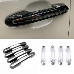 Free Shipping ABS Black Hollow Style Door Handle Cover Trim 4pcs For Toyota RAV4 2019 2020 2021 2022 2023