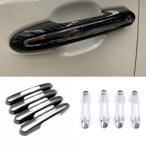 Free Shipping ABS Black Style Door Handle Cover Trim 4pcs For Toyota Highlander 2020-2023