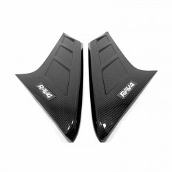 Carbon Style Rear Door Triangle Cover Trim For Toyota RAV4 2019 2020 2021 2022 2023