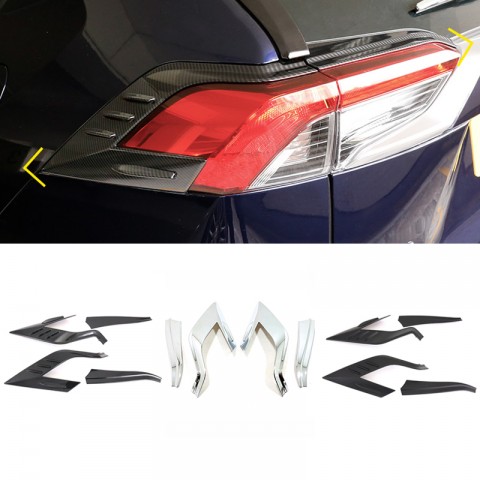 Free Shipping ABS Rear Head Light Lamp Cover Trim For Toyota RAV4 2019 2020 2021 2022 2023