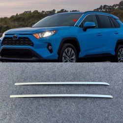Free Shipping Steel Front Windshield Side Stripes Cover Trim 2pcs For TOYOTA RAV4 2019 2020 2021