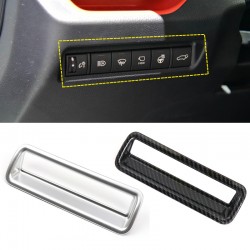 Free Shipping Carbon Style Head Light Switch Button Cover Trim 1pcs For Toyota RAV4 2019 2020 2021