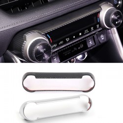 Free Shipping Carbon Style Inner Middle Console Air Condition Switch Cover Trim For Toyota RAV4 2019 2020 2021 2022 2023