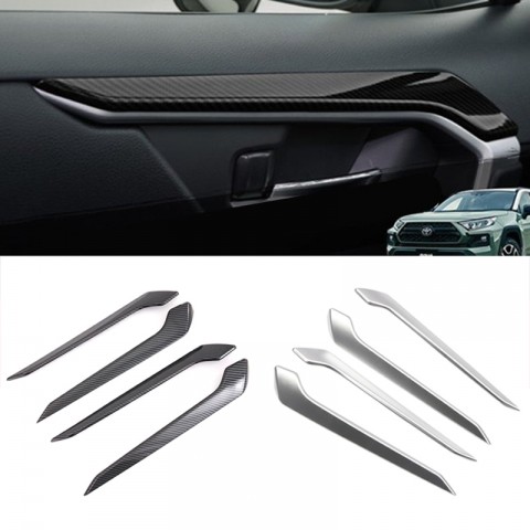 Free Shipping Carbon Style Inner Inside Door Decorative Covers For Toyota RAV4 2019 2020 2021 2022 2023