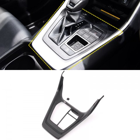 Free Shipping Carbon Style RHD Interior Center Console Gear Shift Cover Trim For Toyota RAV4 2019 2020 2021 2022 2023