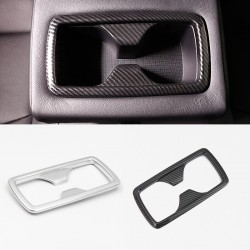 Free Shipping Carbon Style Inner Rear Water Cup Holder Decoration Cover Trim For Toyota RAV4 2019 2020 2021 2022 2023