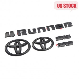 Free Shipping ABS Black Style Emblem Overlay Kit For Toyota 4Runner 2010-2021