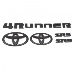 Not Overlay!!!Free Shipping ABS Black Style Emblem Replacement Kit For Toyota 4Runner 2010-2021