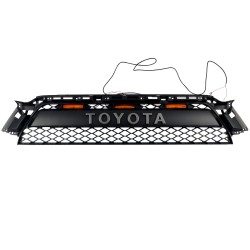 Only ship to USA!!!Free Shipping 2Piece Front Bumper Grille Replacement with LED Lights For Toyota 4Runner 2010-2013