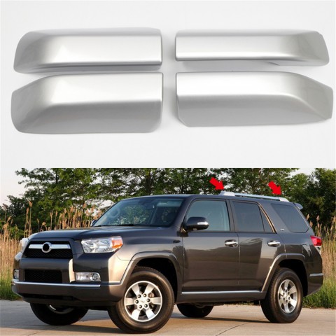 Free Shipping For Toyota 4Runner 2010-2023 Roof Rack Rail End Cover Shell Replacement Silver