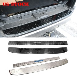 Free Shipping Stainless Inner + Outer Rear Sill Bumper Cover Plate 2pcs For 2014-2021 Toyota 4Runner TRD & SR5 5 seats