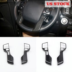 Free shipping Interior Steering Wheel Button Stripe Cover 2pcs For Toyota 4Runner 2014-2023