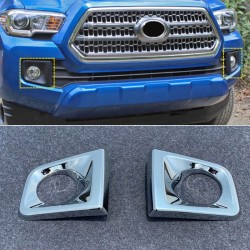 Free Shipping ABS Chrome Front Fog Light Lamp Cover Trim 2pcs For Toyota Tacoma 2016-2019