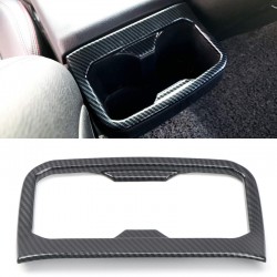 Free Shipping Carbon Style Interior Rear Seat Armrest Cup Holder Cover Trim For Toyota Tacoma 2016-2019