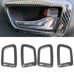 Free Shipping Carbon Style Inner Side Door Handle Bowl Cover Trim For Toyota Tacoma 2016-2022