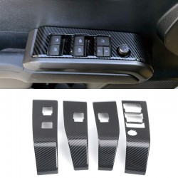 Free Shipping Carbon Style Doors Armrest Window Switch Panel Cover Trims For Toyota Tacoma 2016-2019